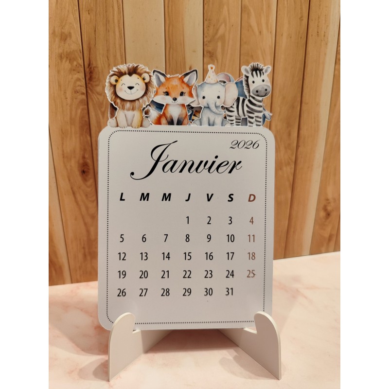 Calendrier 2026 Animaux