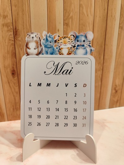 Calendrier 2026 Animaux