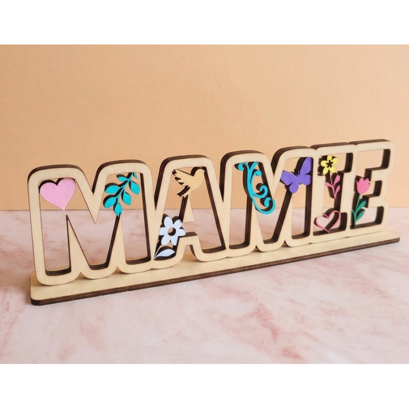 Mot en bois Mamie