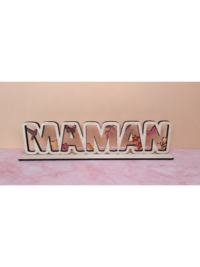Décoration en bois Maman