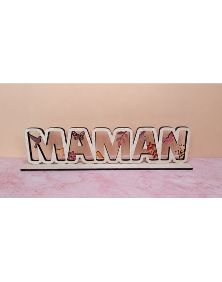 Décoration en bois Maman