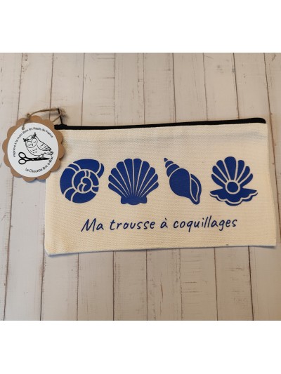 Pochette en tissus - Ma trousse de coquillages