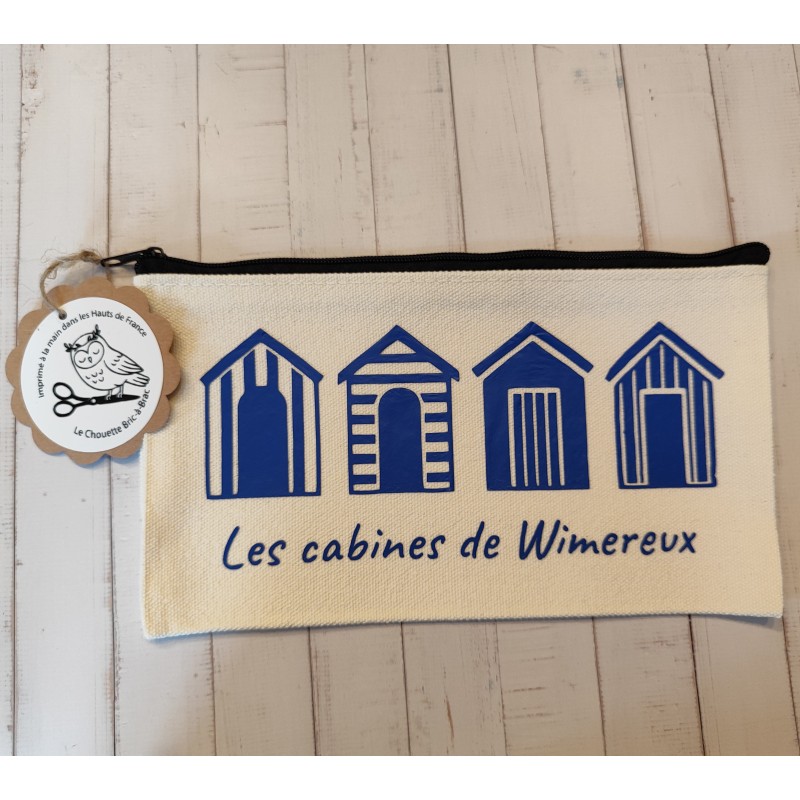 Pochette en tissus - Les cabines de Wimereux