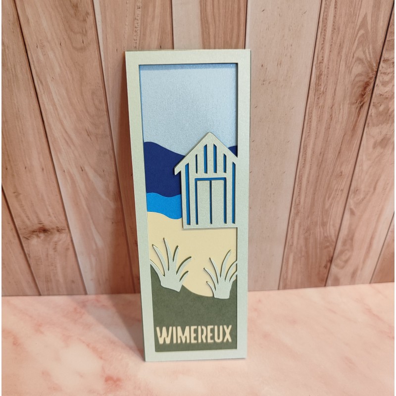 Marque-Page en papier - Les cabines de Wimereux
