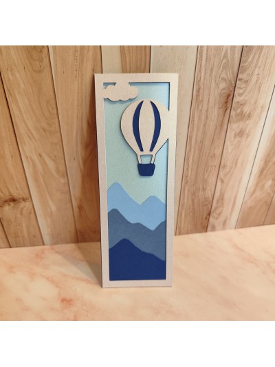 Marque page papier - La Montgolfière